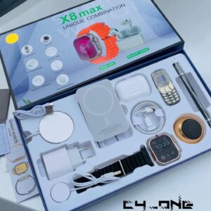 X8 Max Ultra Smartwatch – Integrierter Lautsprecher, Kabelloses Laden, Bluetooth Kopfhörer, Mobile Phone-Funktionen