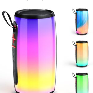 JAUYXIAN Tragbarer Bluetooth-Lautsprecher – Kabelloser Party-Lautsprecher mit beeindruckenden Lichtern, wasserdichte PartyBox (IPX5)