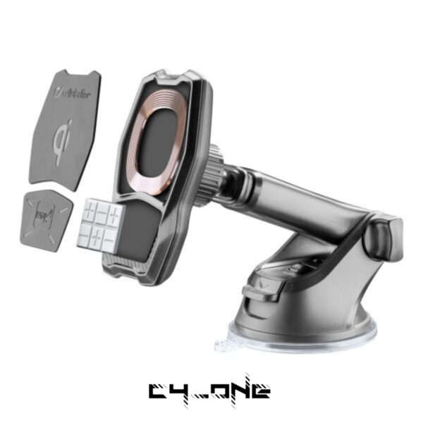 Cellularline Pilot Force Wireless – Magnetische KFZ-Smartphonehalterung mit kabellosem Aufladen, Windschutzscheibe und Armaturenbrett, MAG4 Magnettechnologie - Image 4